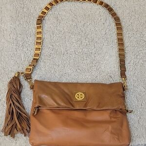 TORY BURCH camel Color  Leather Tassle Bag